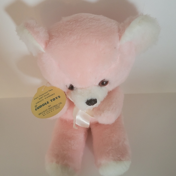 Cuddle Toys Pink Teddy Bear Plush Stuffed Animal 14" - Picture 6 of 6